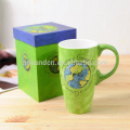 Promotional oem porcelain car mug with lid